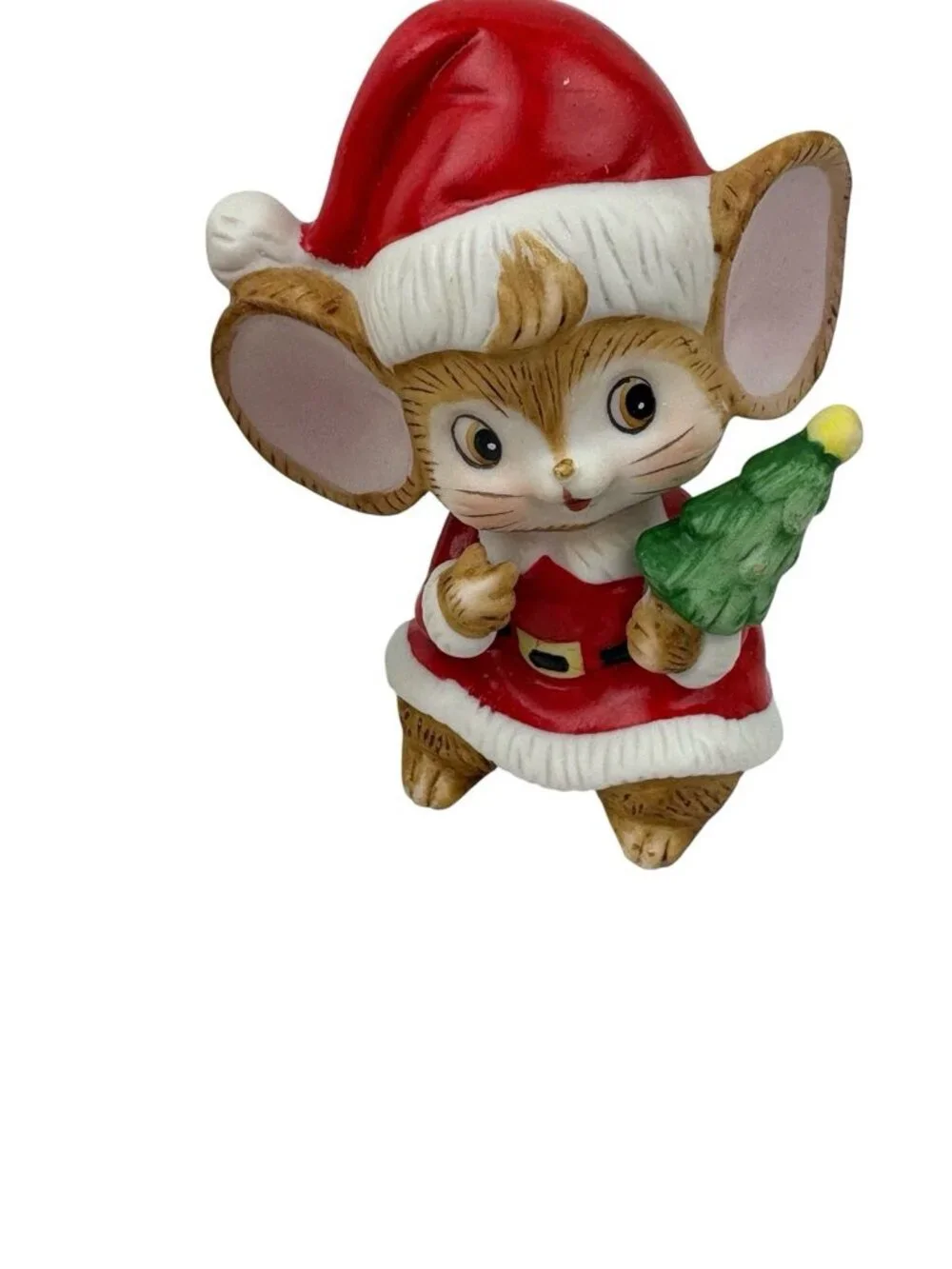 Vintage Homco Christmas Mice #5405 Santa Mouse Ceramic Bisque Figurines Set of 3